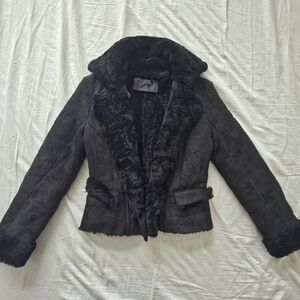 Jigsaw Black Teddy Shearling Jacket